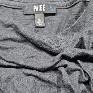 PAIGE Black V-Neck Tee Top